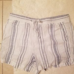 H&M Blue and White Striped Shorts